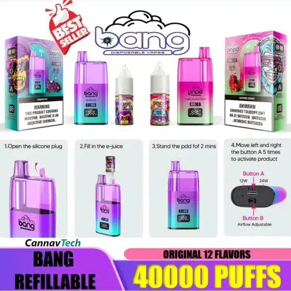 Puff rechargeable​Bang 40000 Puffs 40k Refillable : Le Guide Ultime 2025k puff bar nicotine vape nic