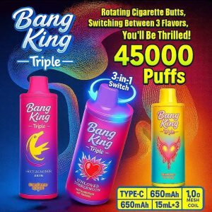 Tres sabores Bang King Triple 45K 45000 vape desechable Bang King Puffs en triple f