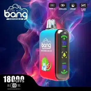 Vaporizador Bang Rocket de 20.000 caladas, 18.000 caladas, 18.000 caladas, 18.000, rm bang k smart mega screen, flujo de aire ajustable.