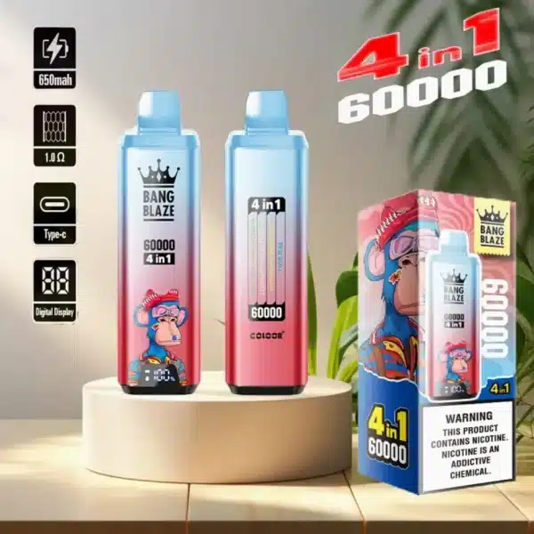Saveurs 4 en 1Bang Blaze 60k — Guide complet 4‑en‑1 (60 000 bouffées)wholesale eu warehouse bangblaze k puffs triple i