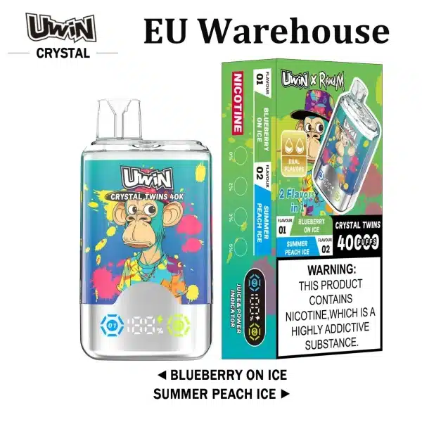 Entrepôt européenUwin Twins 40000 Puffs Crystal - Test complet et avis 2025 | PUFF9Kimgi uwin randm twins puffs crystal x