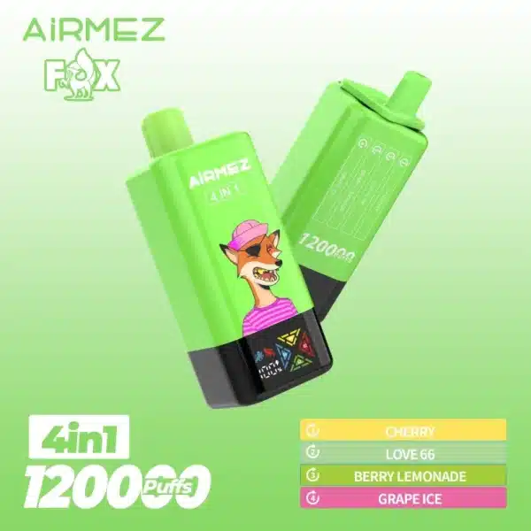 Entrepôt européenAirmez Fox 120000 Puffs - Le Vape Jetable 4 en 1 Ultime | Guide Complet 2025imgi airmez fox puffs