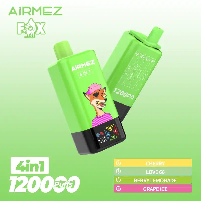 Entrepôt européenAirmez Fox 120000 Puffs - Le Vape Jetable 4 en 1 Ultime | Guide Complet 2025imgi airmez fox puffs