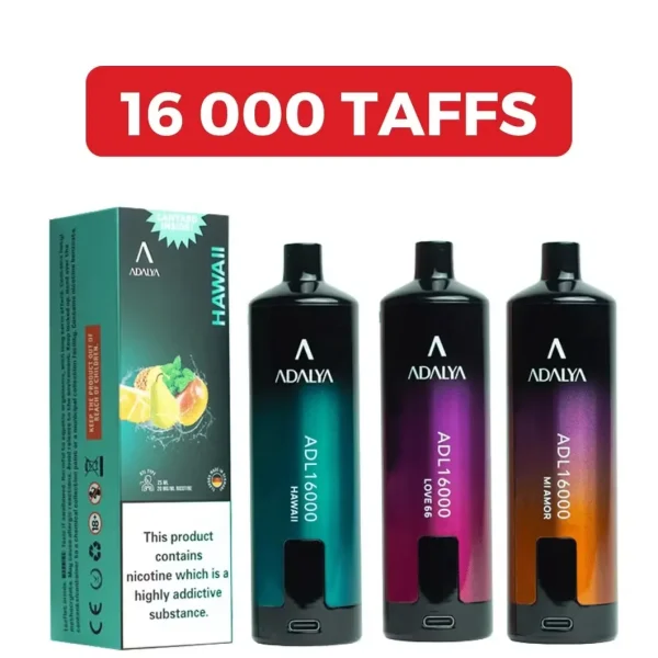 Entrepôt européenPuff Adalya 16K (ADL16000) : Guide Ultime France - 16 000 bouffées DTLimgi original adalya