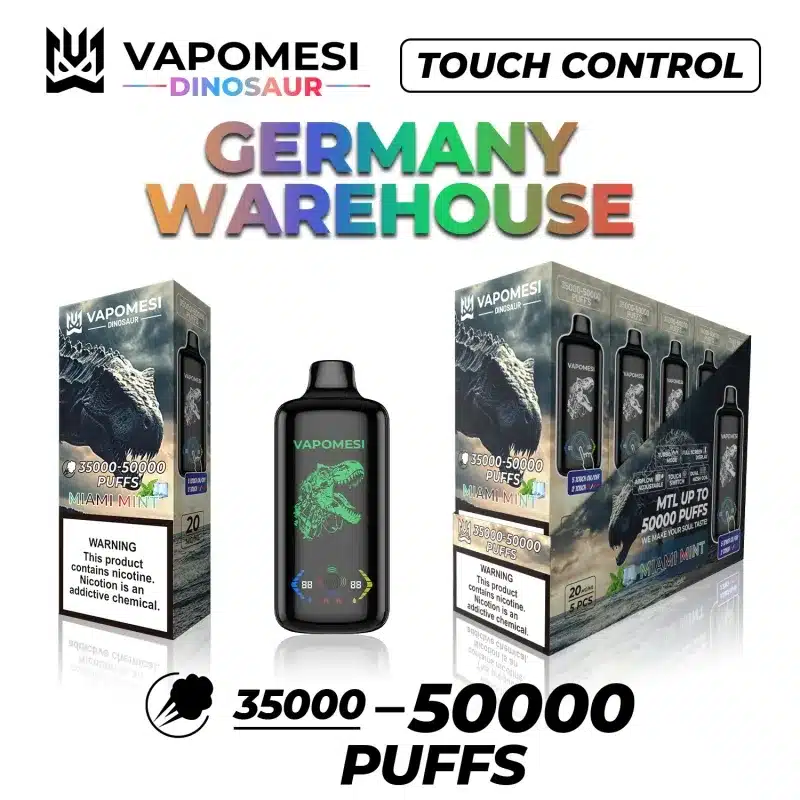 Entrepôt européenVapomesi Dinosaur 50000 Puffs : Le Test Complet de la Vape Jetable Ultime (2025)imgi vapomesi dinosaur puffs smart screen