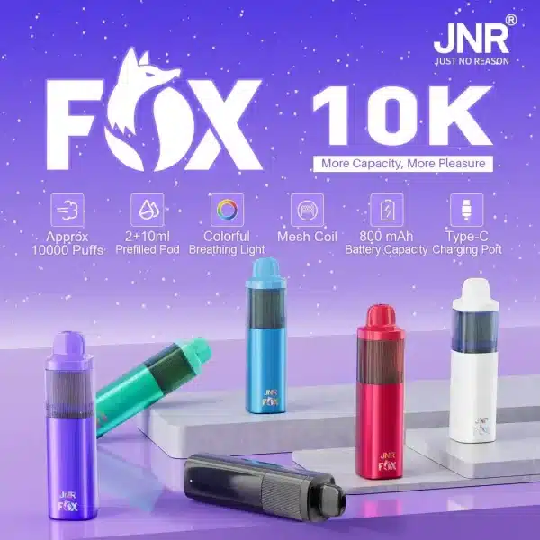 TPD VAPEJNR FOX 10K 10000imgi jnr fox vapeador de cápsula reemplazable jnr venta al por mayor principal
