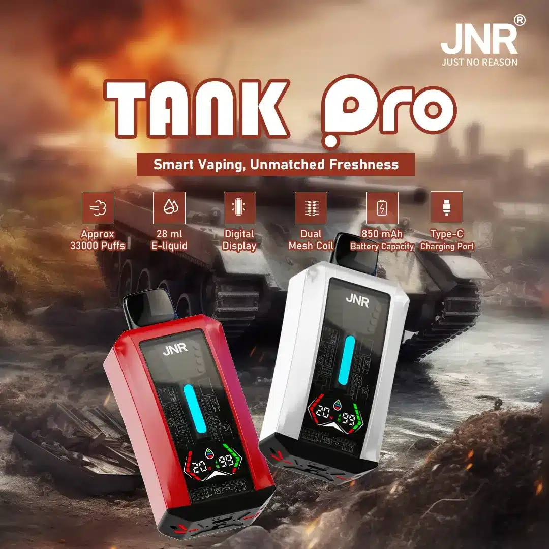 Puff 32kJNR 33K Tank Pro — Guide Complet (33 000 puffs, écran, wattage)imgi jnr tank pro disposable vape main