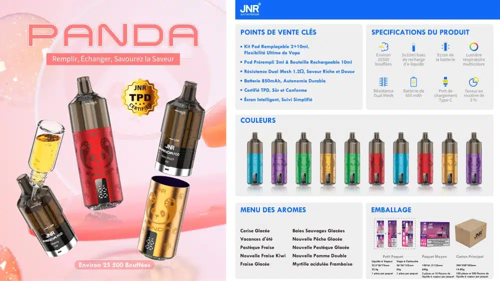 TPD VAPEJNR Panda 25500 TPD Vapejnr panda pod kit