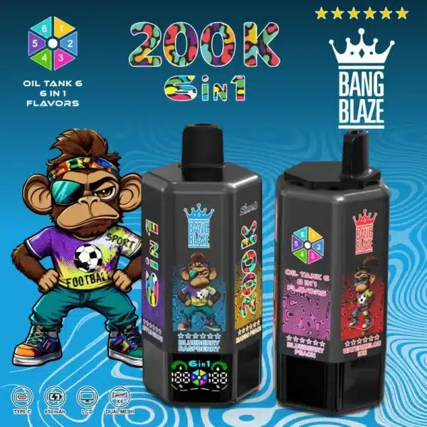 6 sabores en 1 Bang Blaze 200K Vaporizador Bang Blaze K 6 en 1