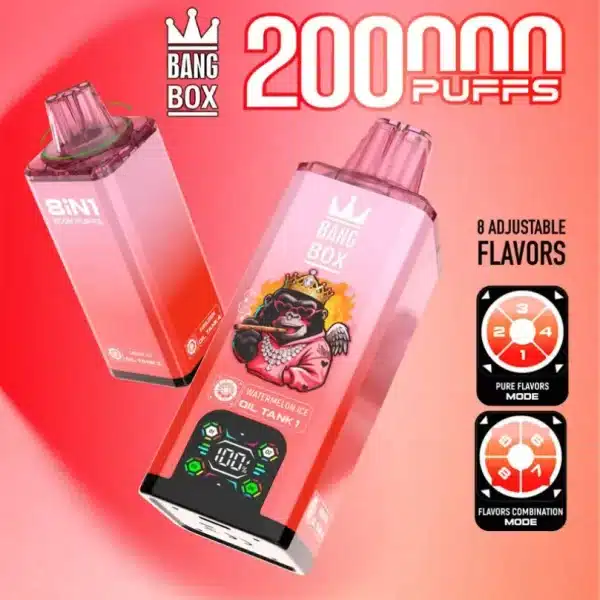 VapeBang Box 200k puffs 200K 200000 8 en 1 vapeimgi bang box k puffs