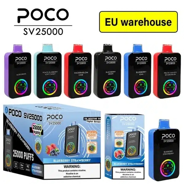 Almacén europeo Poco SV 25000 vape 25 Kimgi eu almacén poco sv puffs pantalla digital