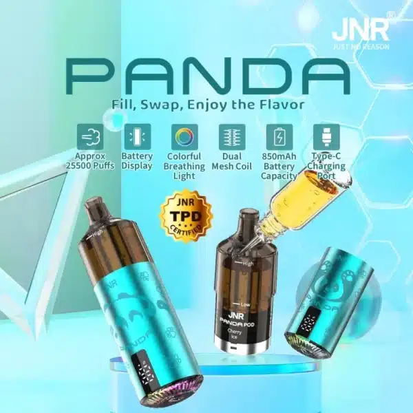 25 ezer puff vapeJNR Panda 25500 TPD Vapeimgi jnr panda pod készlet