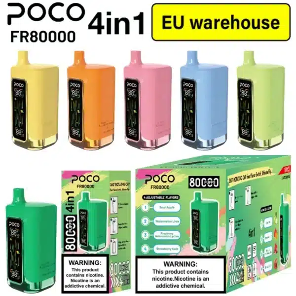 4 sabores en 1 Poco FR 80000 4 en 1 Vape 80kimgi poco fr puffs