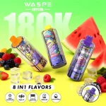 200k Zügen VapeWASPE 180K 8-in-1 Crystal Vapeimgi waspe k puffs