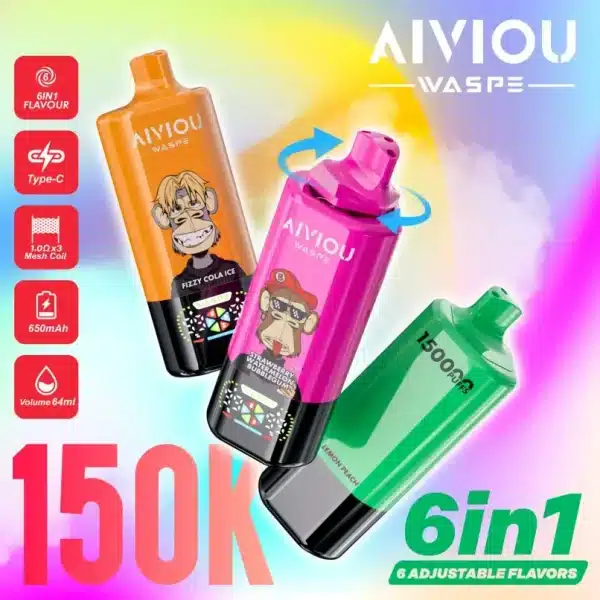 150k caladas vapeWASPE 150K 150000 6 en 1 vapeimgi waspe k caladas aivious